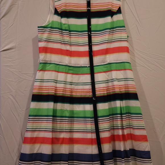 Tommy Hilfiger Sportswear Fit & Flare Striped Belted Dress Size 16 - Picture 2 of 7